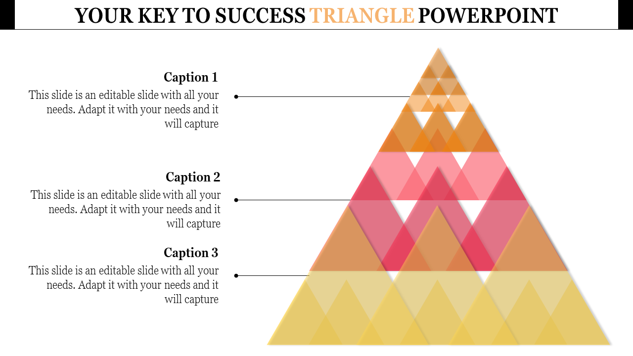 triangle powerpoint template-Your Key To Success TRIANGLE POWERPOINT TEMPLATE